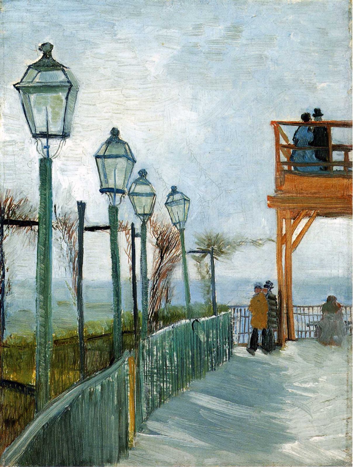 Винсент Ван Гог - Терраса и смотровая площадка у Мулен де Блю-Фин на Монмартре